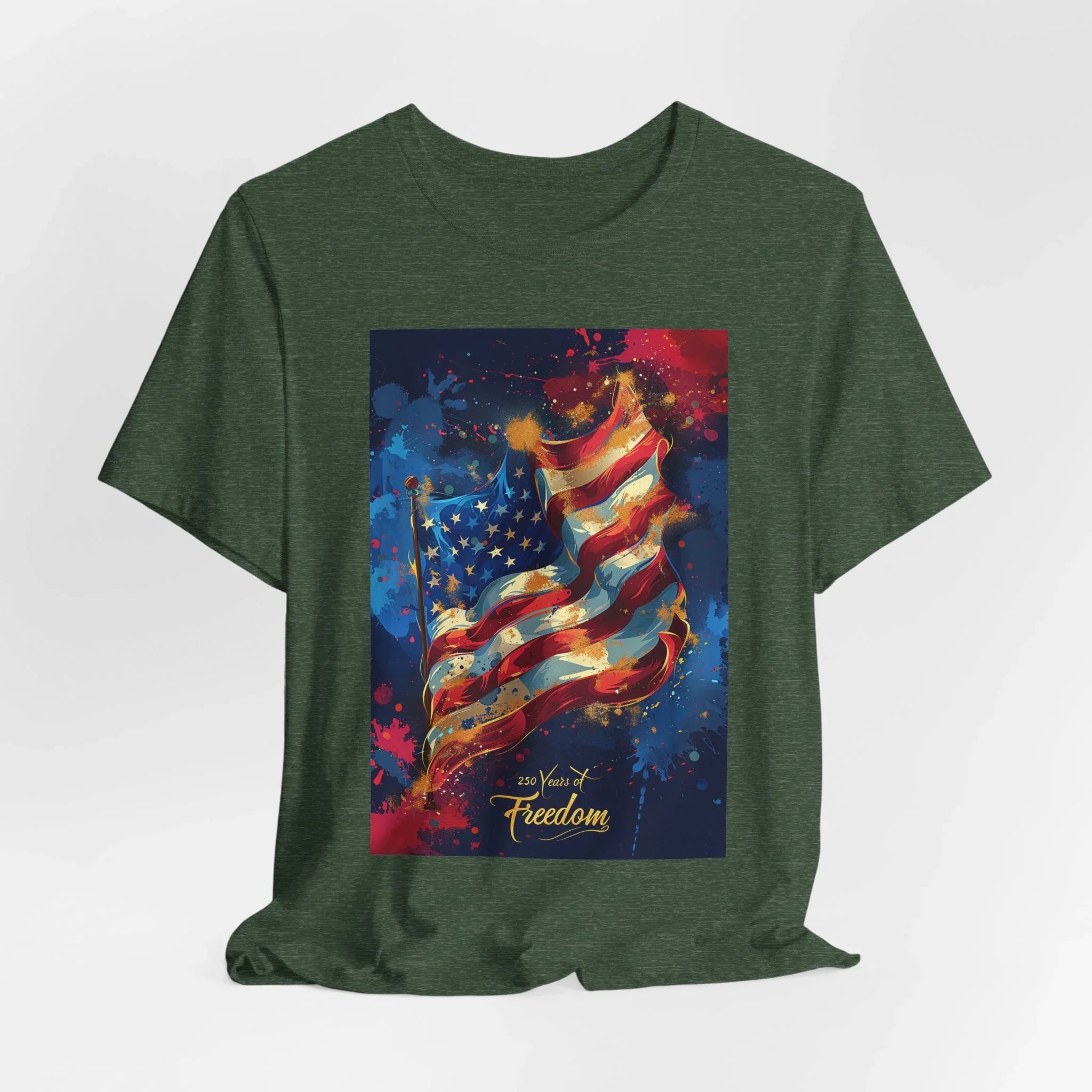 Patriotic Freedom Tee, Unisex Jersey Short Sleeve Tee, American Flag Shirt, Fourth of July Apparel, Independence Day Outfit, Gift for [...] - 250 USA Celebration