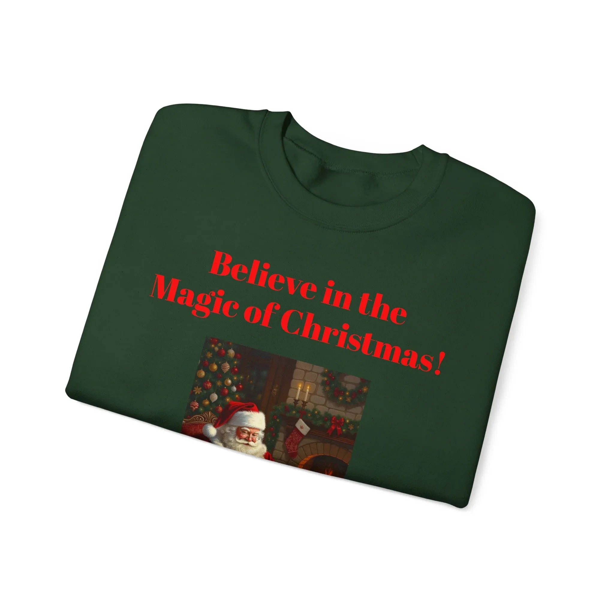Christmas Magic Sweatshirt, Holiday Crewneck, Cozy Winter Apparel, Unisex Gift for Christmas, Believe in the Magic of Christmas! - 250 USA Celebration