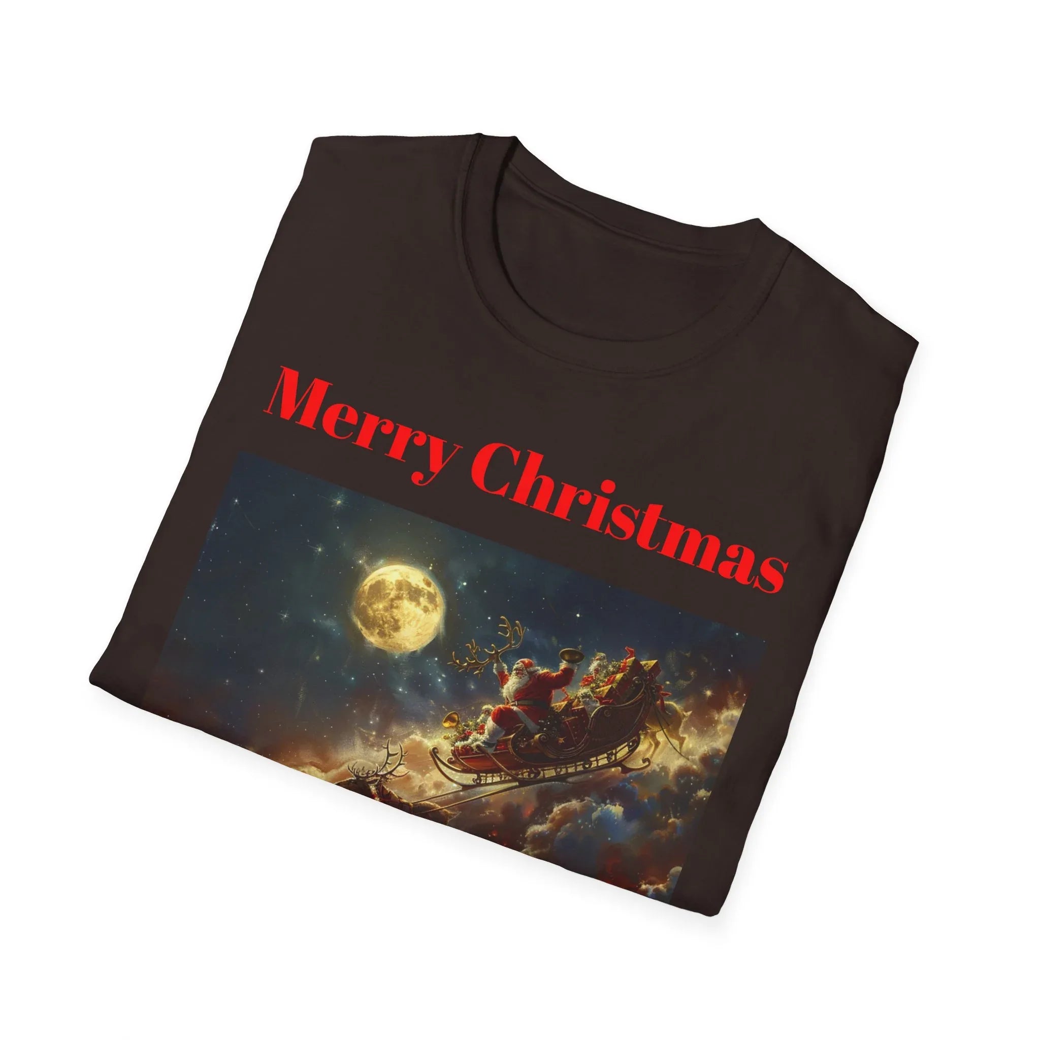 Christmas Graphic Tee, Unisex Softstyle T-Shirt, Holiday Outfit, Gift for Him/Her, Merry Christmas Shirt, Festive Wear - 250 USA Celebration