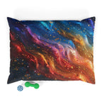 Galaxy Nebula Pet Bed | Colorful Space Swirl Dog Cat Cushion - 250 USA Celebration