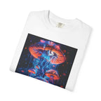 Psychedelic Mushroom Peace Sign T-shirt | Neon Tie-Dye 60s Hippie Aesthetic - 250 USA Celebration