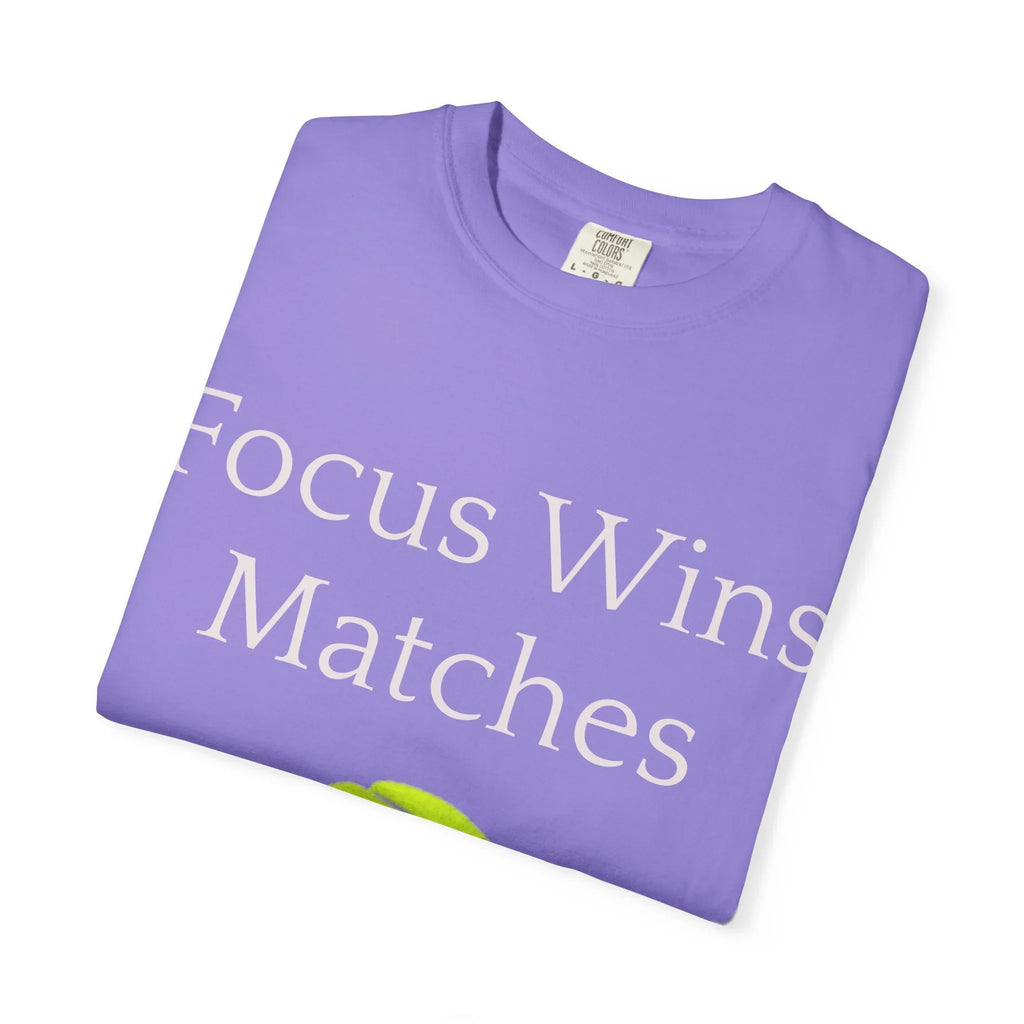 Focus Wins Matches Tennis Ball T-shirt | Tennis Graphic Tee - 250 USA Celebration
