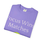 Focus Wins Matches Tennis Ball T-shirt | Tennis Graphic Tee - 250 USA Celebration