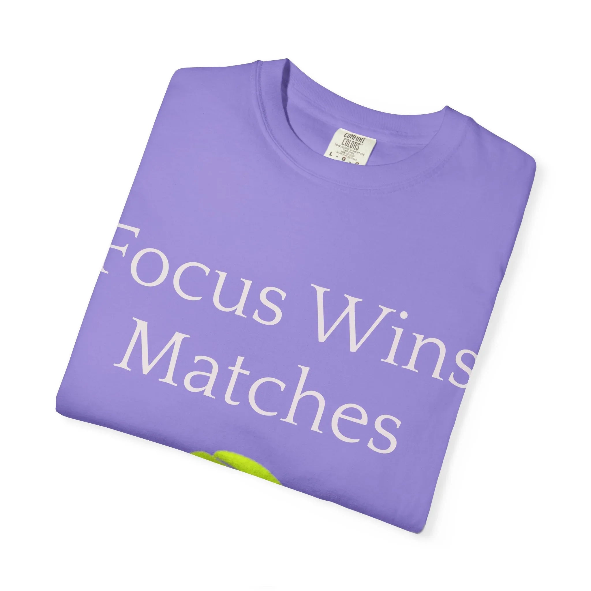 Focus Wins Matches Tennis Ball T-shirt | Tennis Graphic Tee - 250 USA Celebration