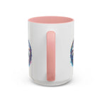 Psychedelic Mushroom Peace Sign Mug | Neon Tie-Dye Peace Script - 250 USA Celebration