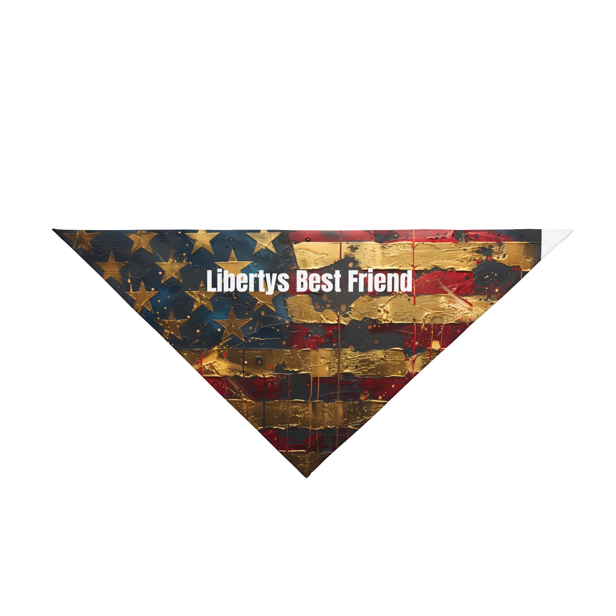Patriotic Pet Bandana - "Liberty's Best Friend" American Flag Dog Scarf