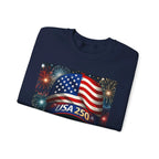 USA 250 American Flag Sweatshirt | 250th United States Celebration - 250 USA Celebration