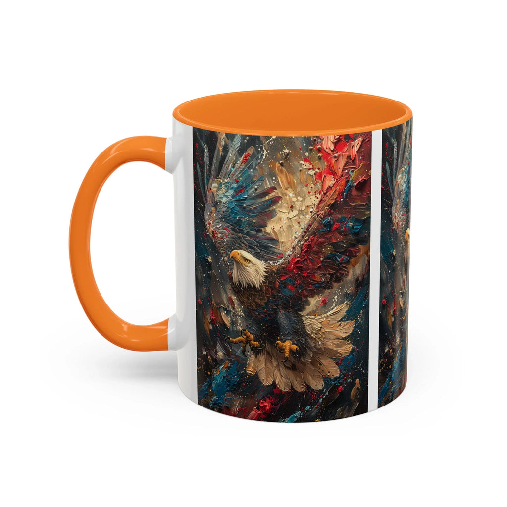 Colorful Mugs (11oz, 15oz) Patriotic Eagle Coffee Mug, American Eagle Coffee Cup - 250 USA Celebration
