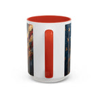 Distressed American Flag Accent Coffee Mug | 11oz 15oz - 250 USA Celebration