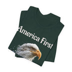 America First Eagle T-Shirt – Patriotic Bald Eagle Tee