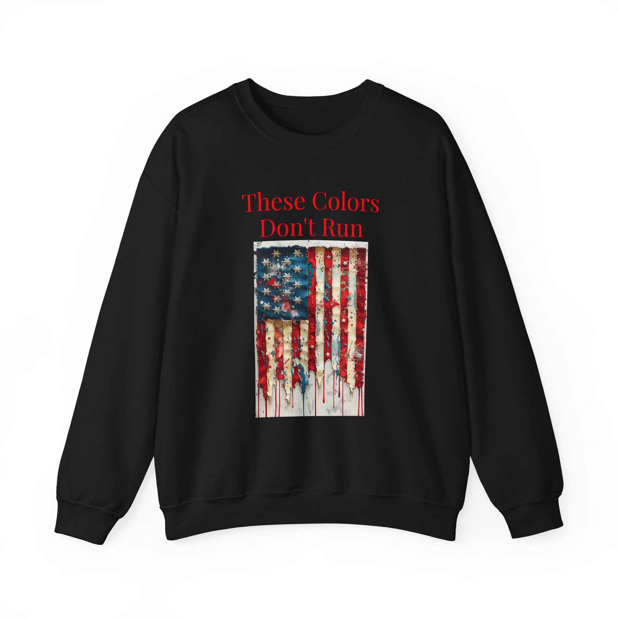 Patriotic Vintage Crewneck Sweatshirt, USA Flag Design, Unisex Sweatshirt, Cozy Apparel for Independence Day, Gift for Veterans