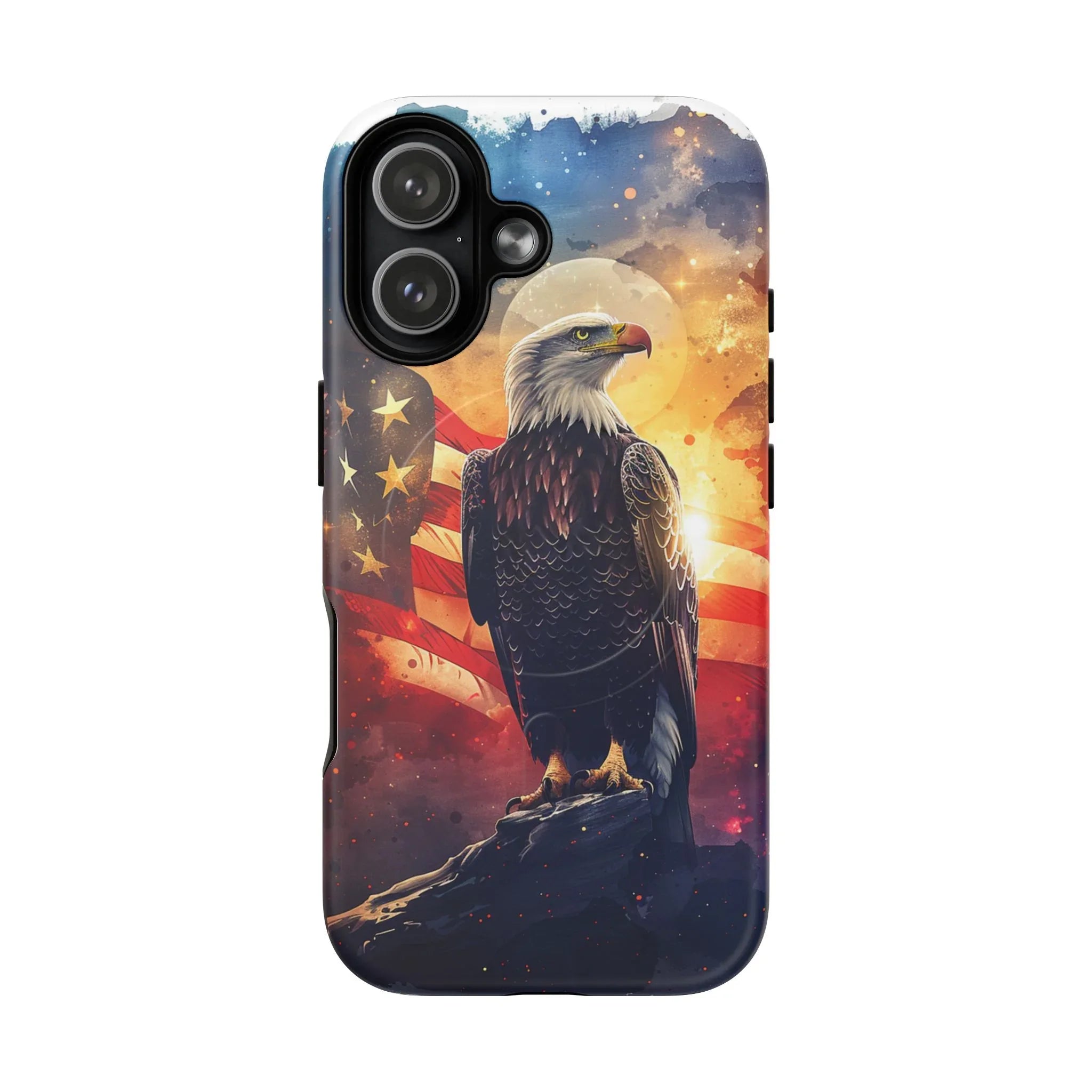 Patriotic Eagle Magnetic Phone Case, Tough Phone Covers, Americana Gifts, Unique Cell Phone Case, Fourth of July, Veterans Day - 250 USA Celebration