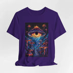 Glowing Third Eye Psychedelic Mushrooms T-Shirt | Neon Lava Lamp Blacklight - 250 USA Celebration