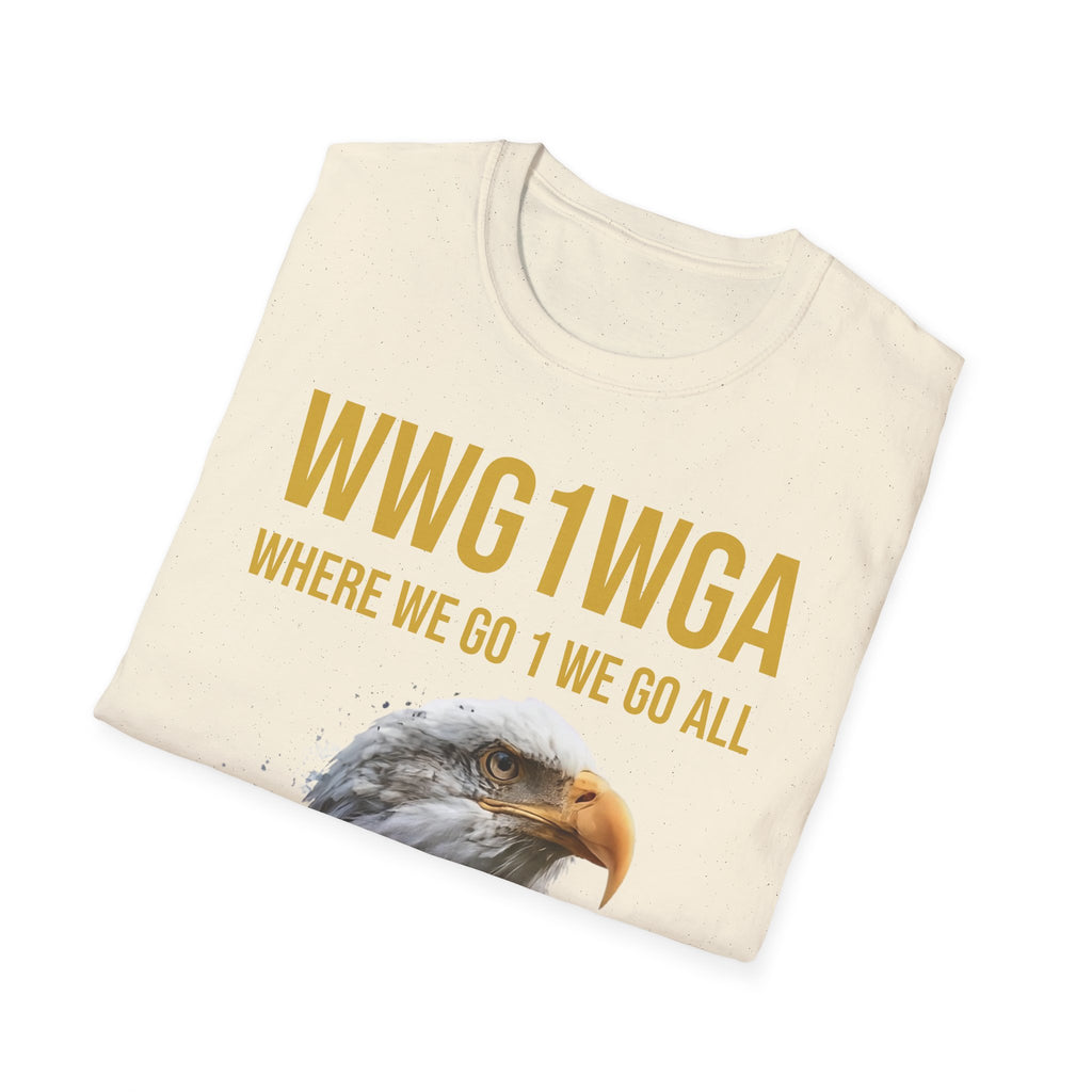 Where We Go One We Go All – Anniversary Gold Signature T-Shirt - Unisex Softstyle T-Shirt