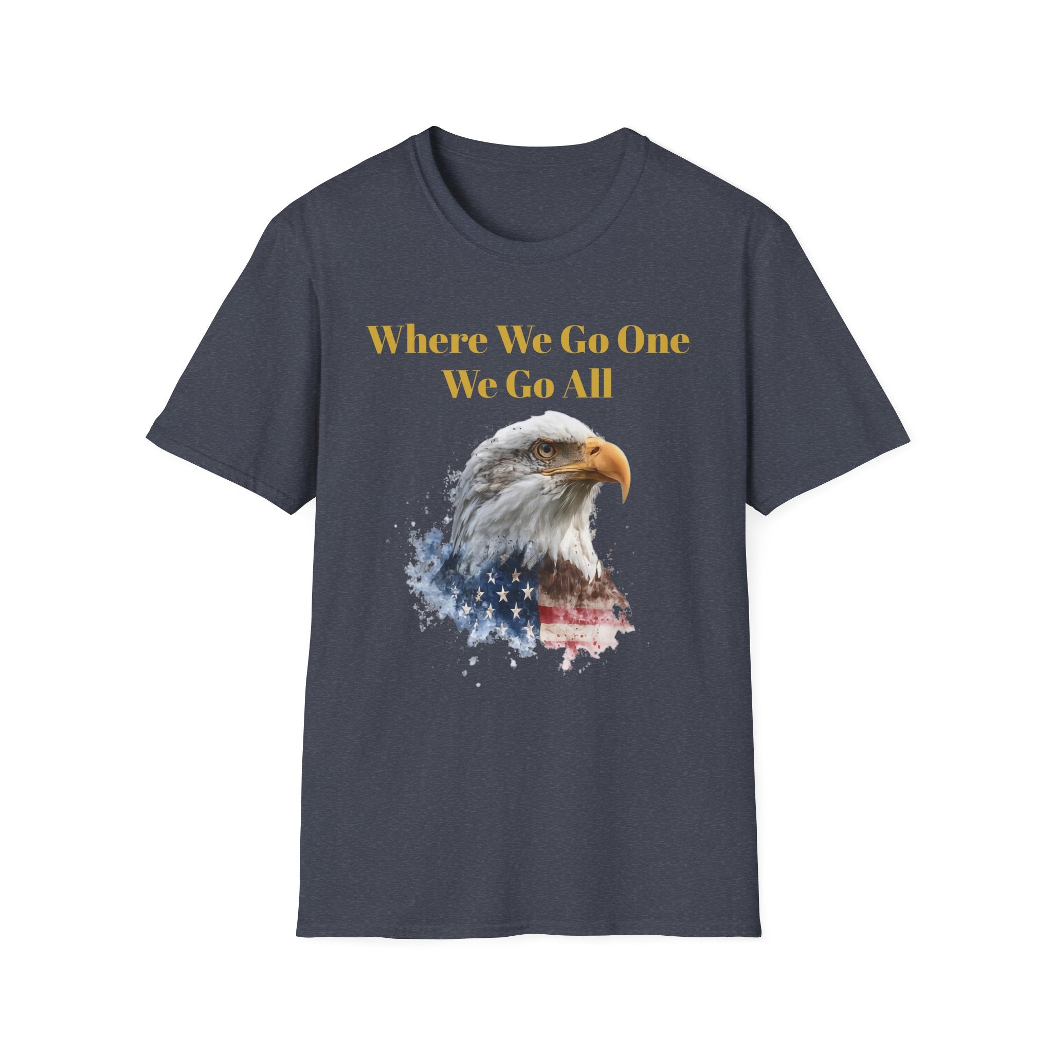Where We Go One We Go All – Anniversary Gold Signature T-Shirt - Unisex Softstyle T-Shirt