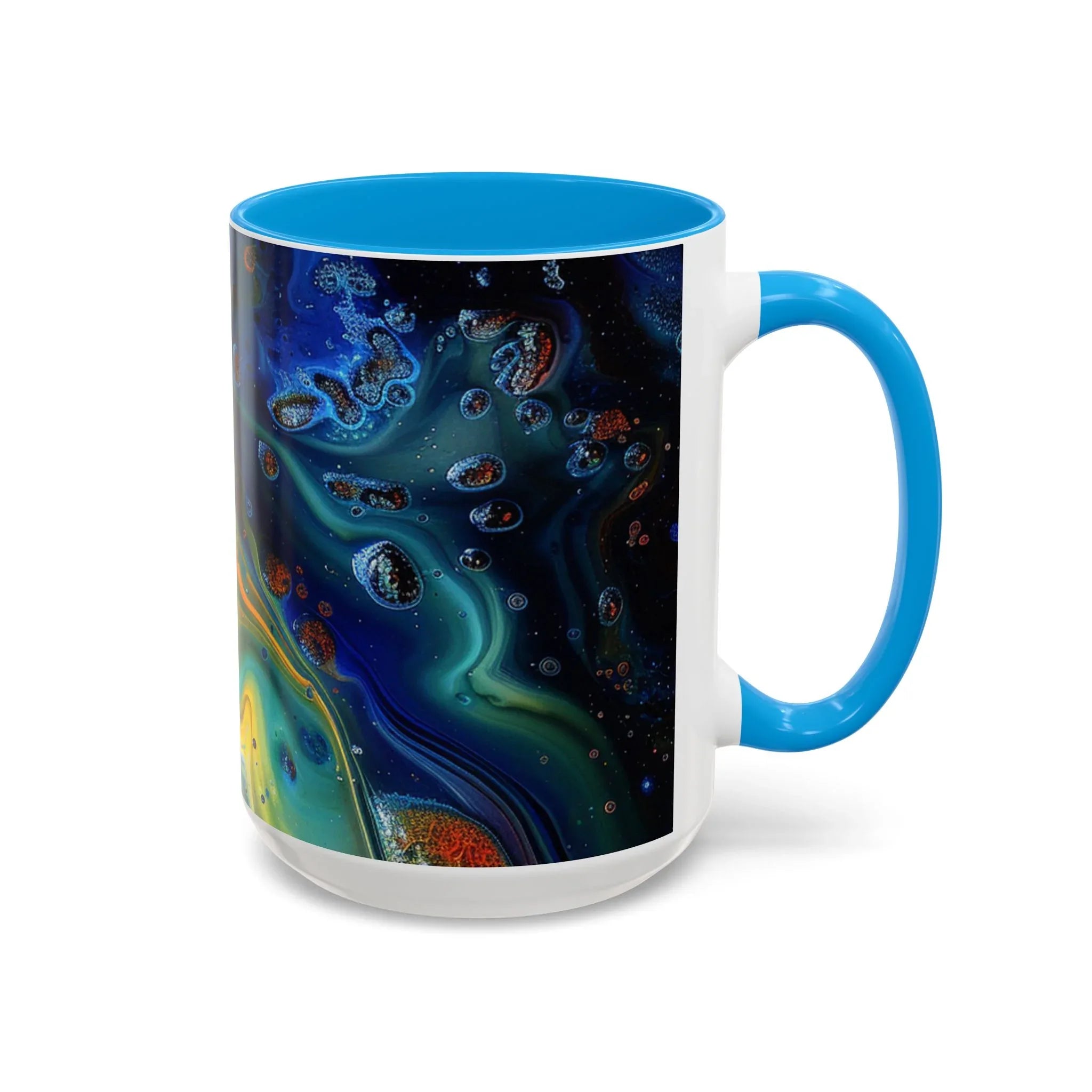 Colorful Mugs (11oz, 15oz) Intense abstract oil splat- coffee cup - 250 USA Celebration