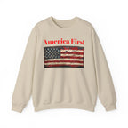 Patriotic American Crewneck Sweatshirt, USA Graphic Tees, Flag T-Shirts, Independence Apparel, Funny Patriotic Shirts, Custom American Tees - 250 USA Celebration