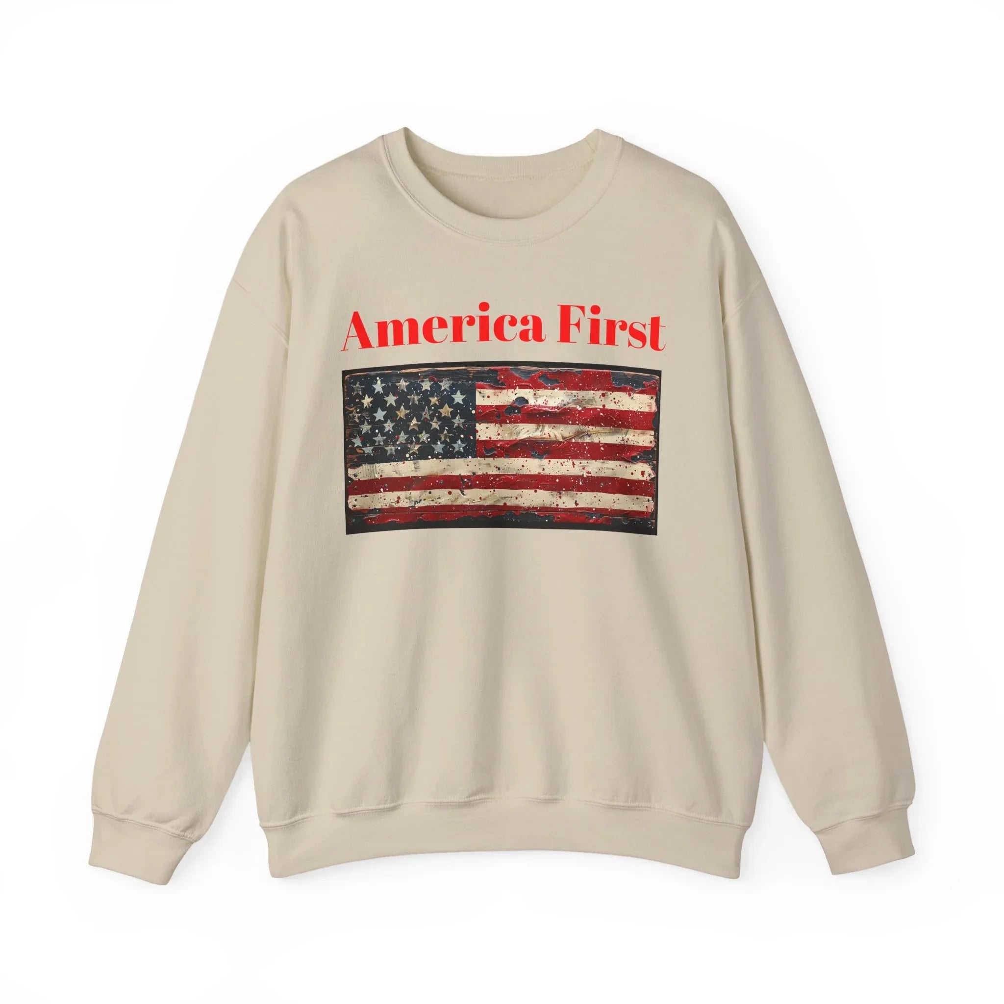 Patriotic American Crewneck Sweatshirt, USA Graphic Tees, Flag T-Shirts, Independence Apparel, Funny Patriotic Shirts, Custom American Tees - 250 USA Celebration