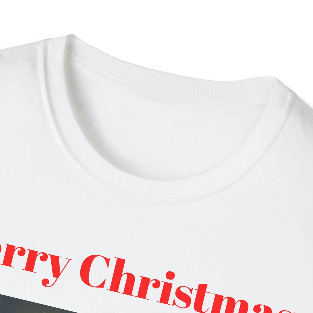 Christmas Graphic Tee, Unisex Softstyle T-Shirt, Holiday Outfit, Gift for Him/Her, Merry Christmas Shirt, Festive Wear - 250 USA Celebration