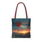 Romantic Heart Tote Bag, Date Nights, Valentine's Day, Travel, Valentine's Day Women's Merchandise, Cute Love Apparel, Valentine's Gifts, - 250 USA Celebration