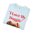 Cute French Bulldog Puppy Holding Red Heart T-shirt | Dog Lover Cartoon - 250 USA Celebration