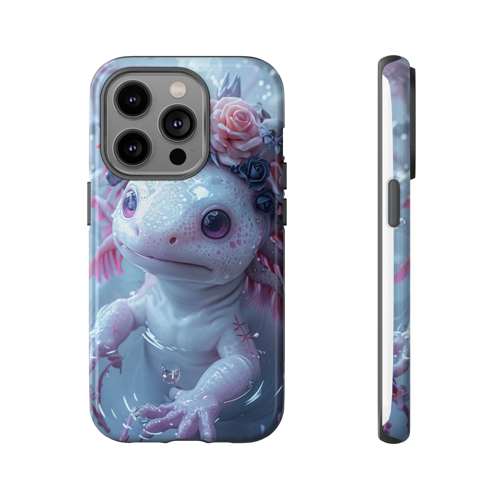 Goth Axolotls Tough Cases | Cute Creepy Axolotl Phone Case, Gloomycore Aesthetic - 250 USA Celebration