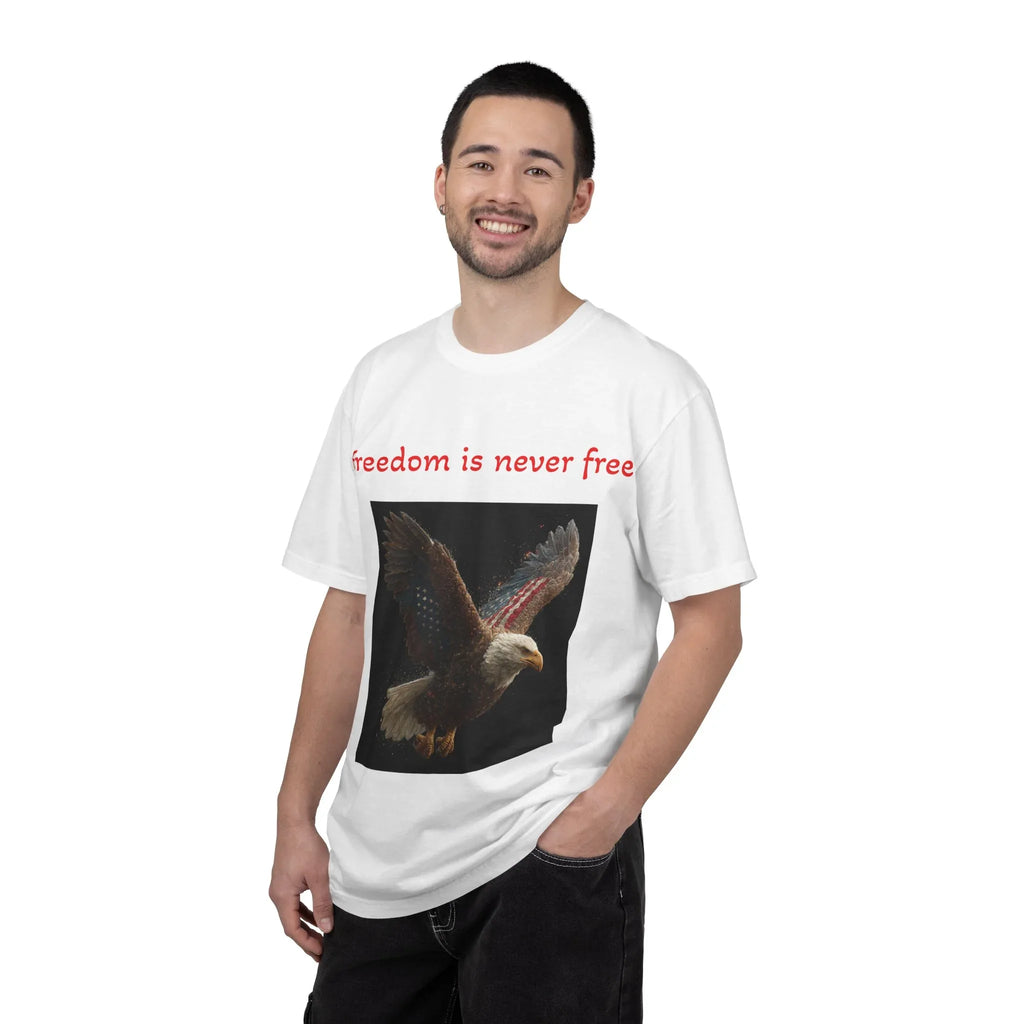 Freedom Is Never Free Eagle T-Shirt | Patriotic Bald Eagle Tee - 250 USA Celebration