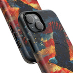Eagle Flag Magnetic Phone Case, Patriotic iPhone Cover, Tough Cell Phone Cases, Gift for Veterans, Independence Day Accessories - 250 USA Celebration