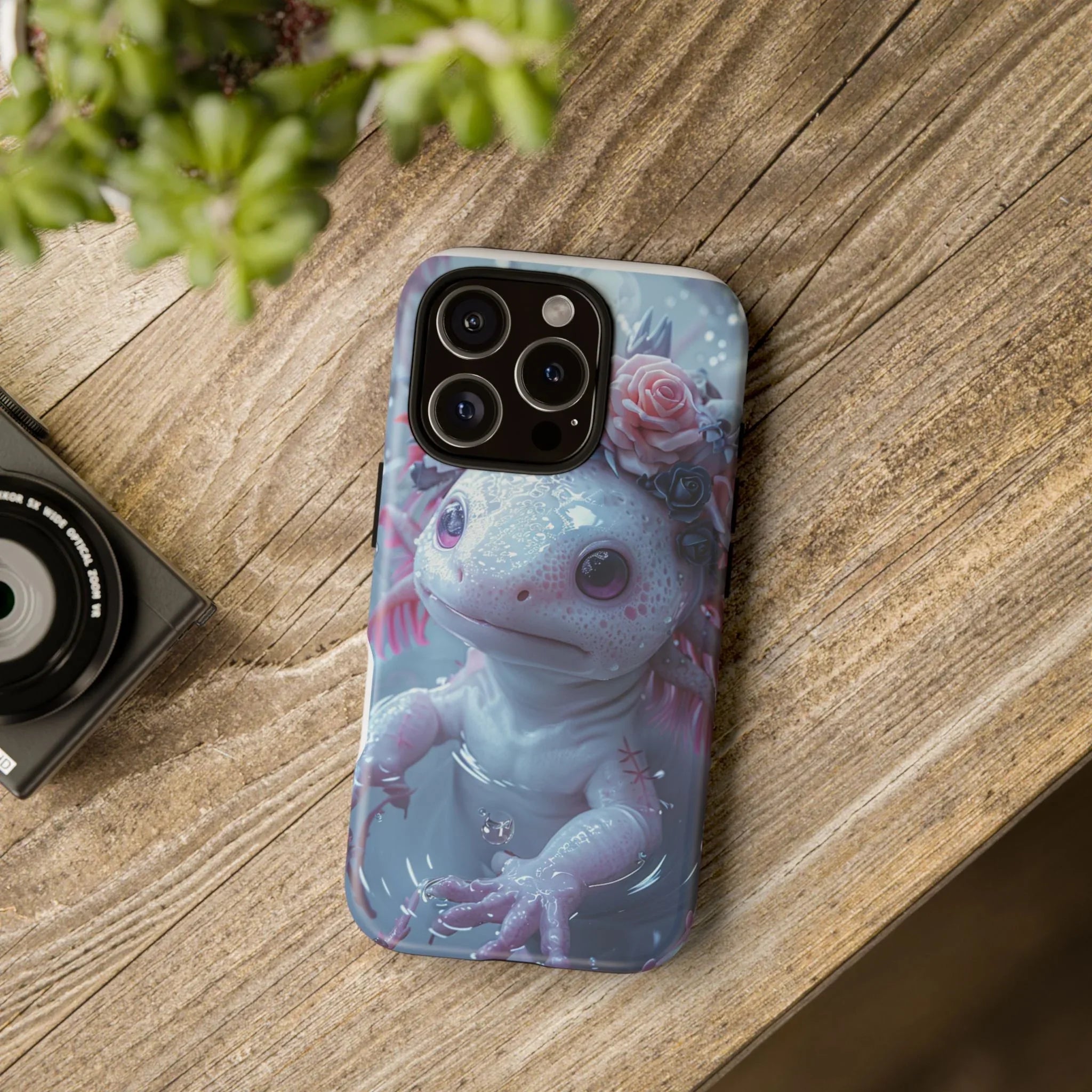 Goth Axolotls Tough Cases | Cute Creepy Axolotl Phone Case, Gloomycore Aesthetic - 250 USA Celebration