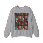 God Bless America Eagle Artwork crewneck sweatshirt | Patriotic eagle collage - 250 USA Celebration