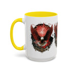 Red Eagle Emblem Accent Coffee Mug | Patriotic Eagle Design - 250 USA Celebration