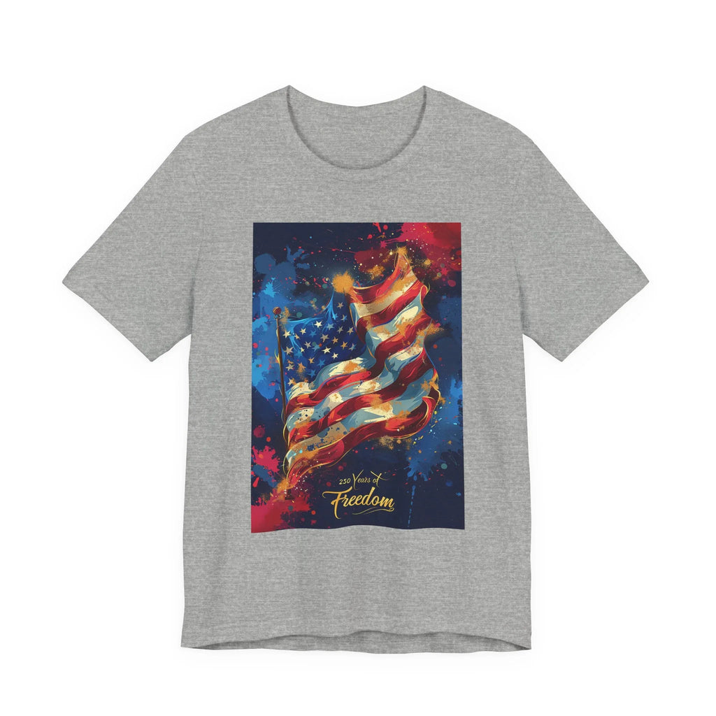 Patriotic Freedom Tee, Unisex Jersey Short Sleeve Tee, American Flag Shirt, Fourth of July Apparel, Independence Day Outfit, Gift for [...] - 250 USA Celebration