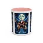 Santa Sleigh with Reindeer Coffee Mug | Christmas Moon Accent Mug - 250 USA Celebration