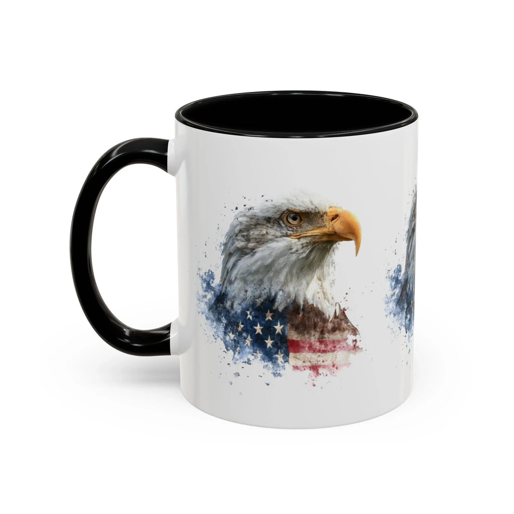American Flag Bald Eagle Mug | Accent Coffee Mug - 250 USA Celebration