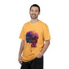 Colorful Drip Skull T-shirt | Watercolor Skull Shirt, Artistic Gothic Tee - 250 USA Celebration