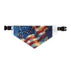 American Flag Watercolor Pet Bandana Collar | Patriotic Dog Bandana - 250 USA Celebration
