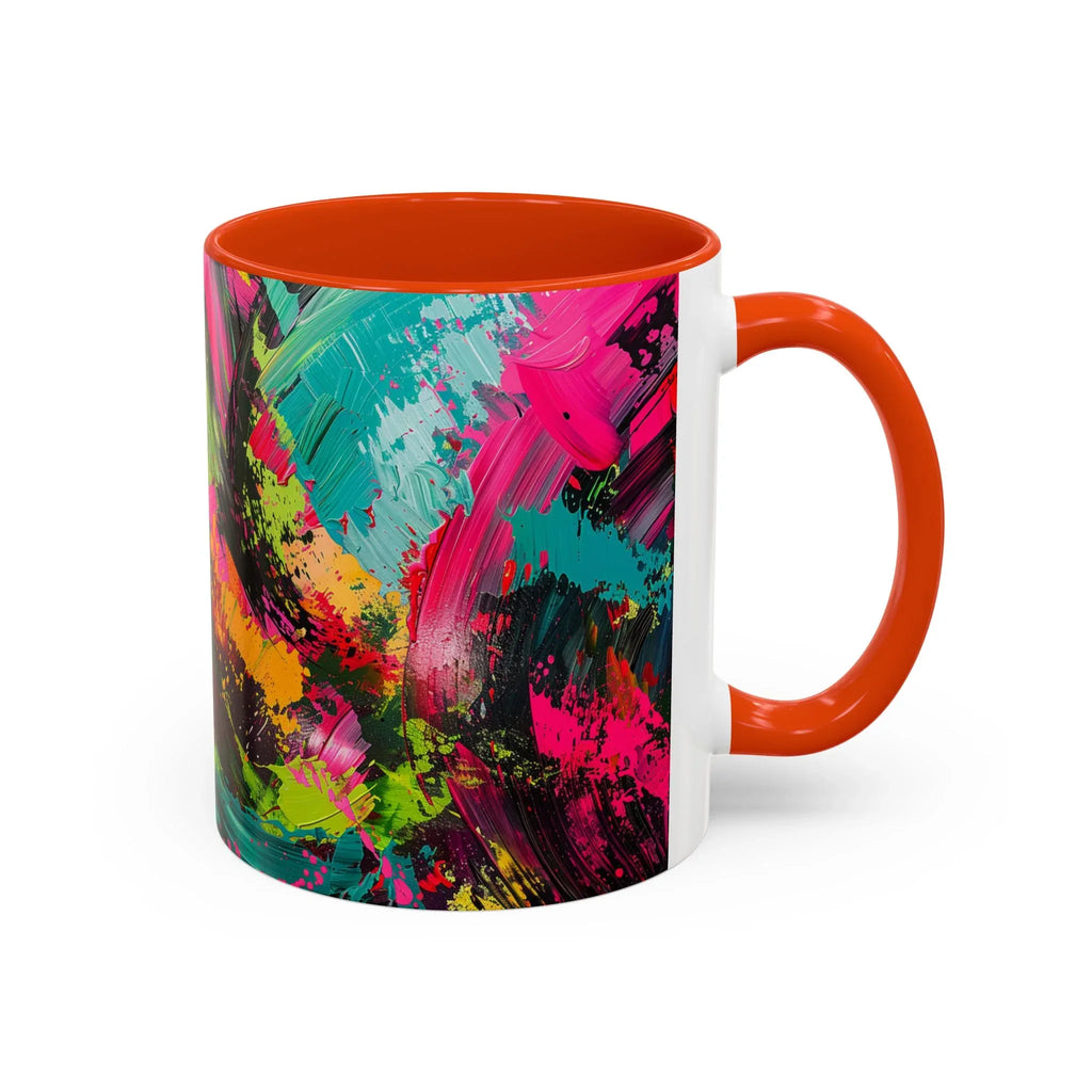 Abstract Colorful Brushstroke Mug | 11oz 15oz Ceramic - 250 USA Celebration