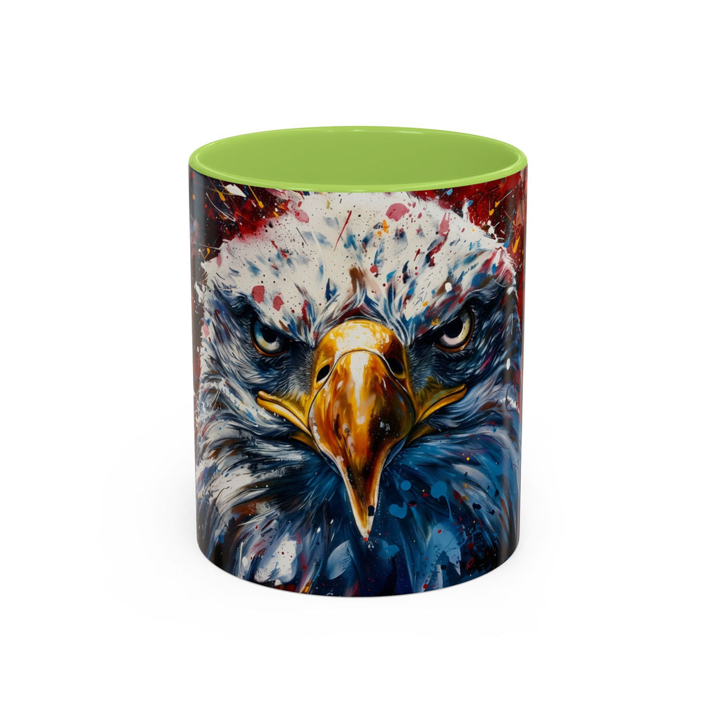 Patriotic Eagle Coffee Mug - Bold American Bald Eagle Art (11/15oz)