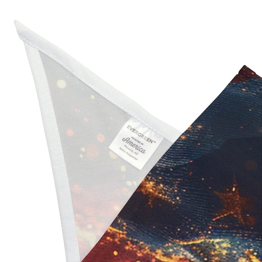 Starry Pet Bandana, Patriotic Dog Scarf, Amerika Flag Style, Festive Pet Accessories, Independence Day Wear, Dog Fashion - 250 USA Celebration
