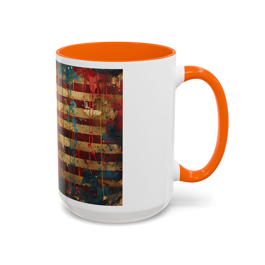 Liberty Statue American Flag Coffee Mug — Patriotic Vintage Accent Mug (11/15oz)