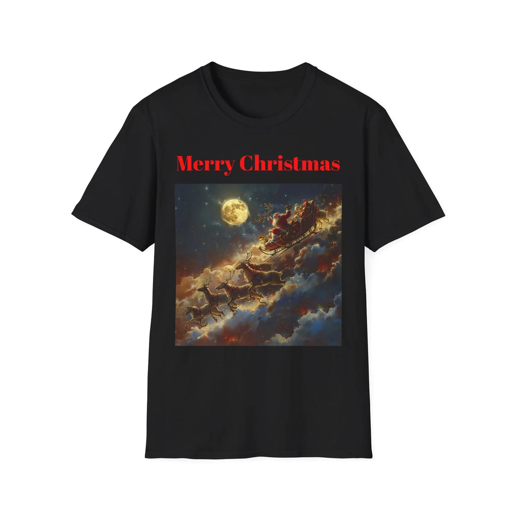 Christmas Graphic Tee, Unisex Softstyle T-Shirt, Holiday Outfit, Gift for Him/Her, Merry Christmas Shirt, Festive Wear - 250 USA Celebration