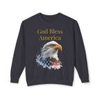 God Bless America Eagle Sweatshirt — Patriotic Crewneck for 4th of July & Veterans Day