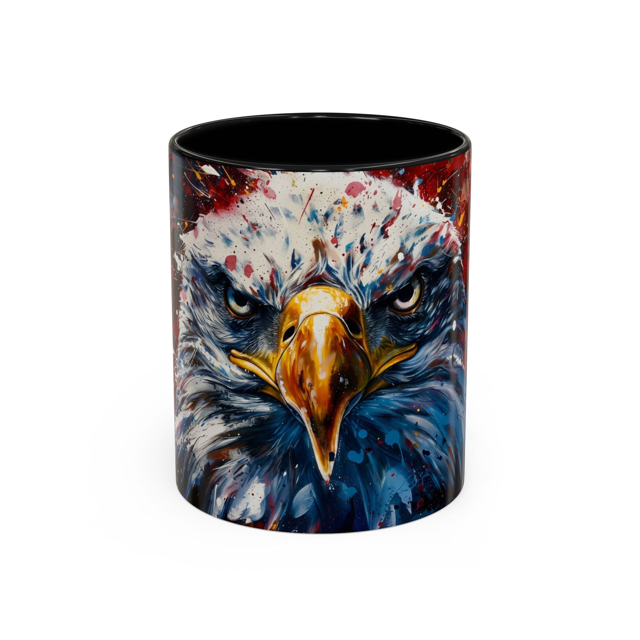 Patriotic Eagle Coffee Mug - Bold American Bald Eagle Art (11/15oz)