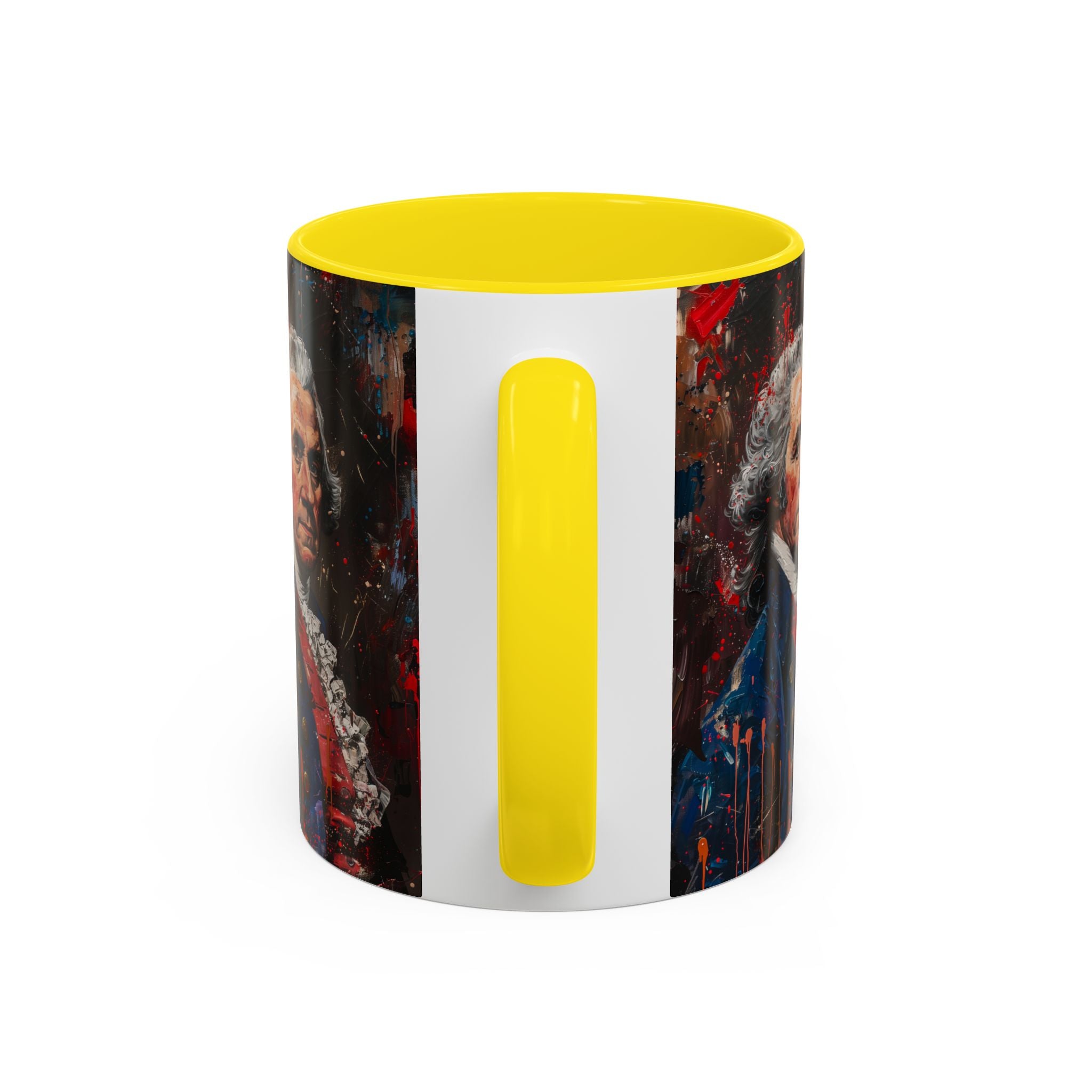 Historical Portrait Accent Mug — Patriotic Vintage-Style Coffee Cup