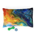 Colorful Abstract Pour Art Pet Bed | Swirl Galaxy Print - 250 USA Celebration