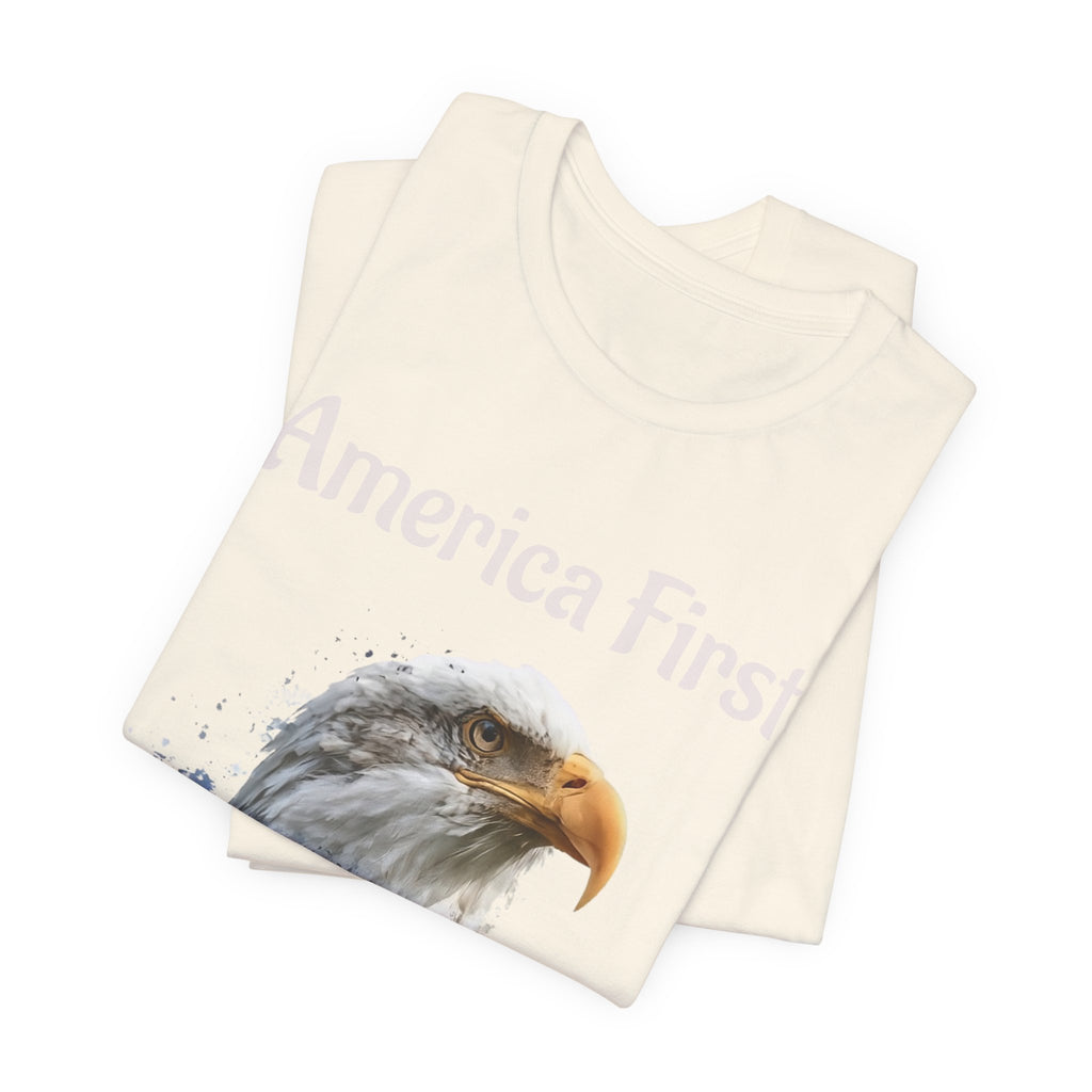 America First Eagle T-Shirt – Patriotic Bald Eagle Tee
