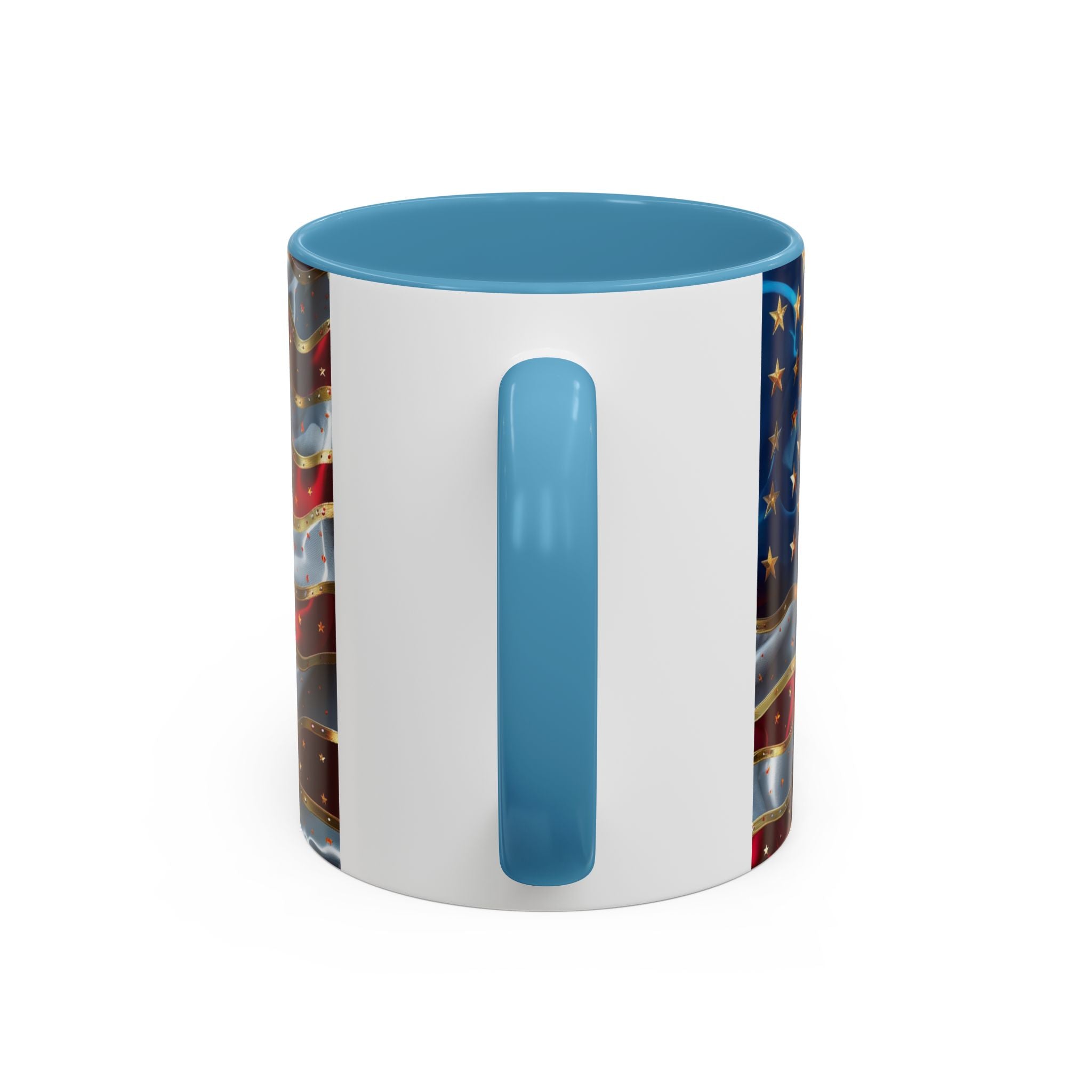 Patriotic American Flag Accent Coffee Mug (11/15oz)