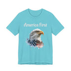 America First Eagle T-Shirt – Patriotic Bald Eagle Tee