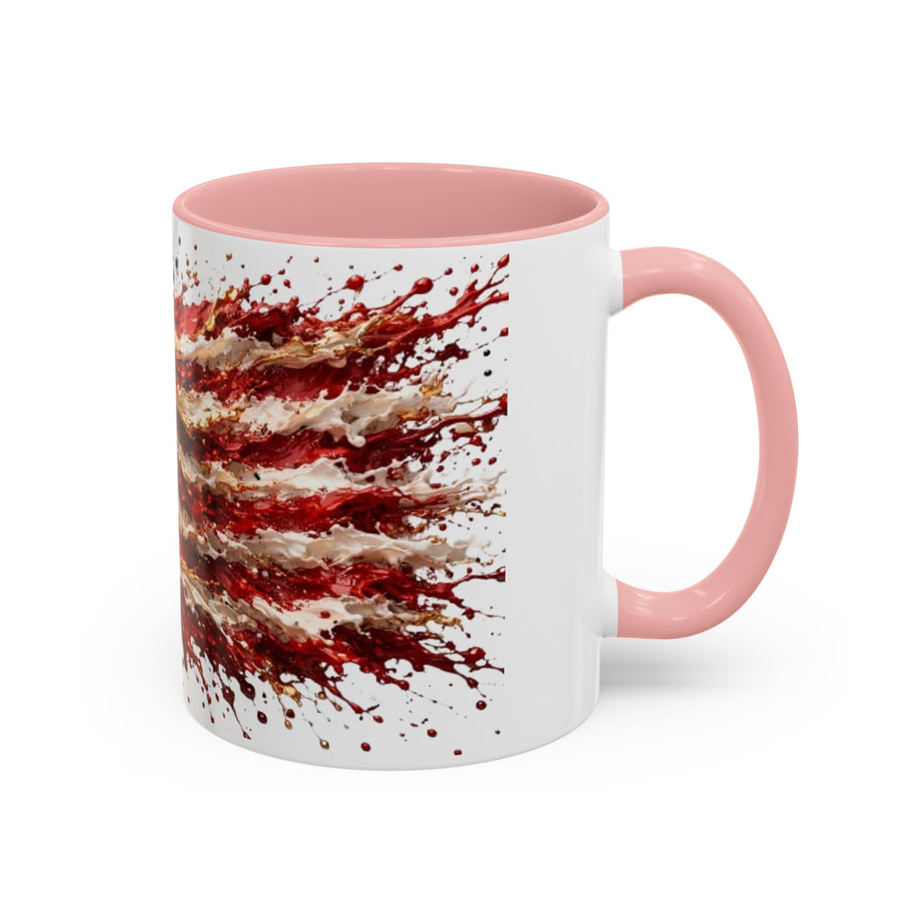 Patriotic 250th Anniversary Coffee Mug – American Flag Splash Accent (11/15oz)