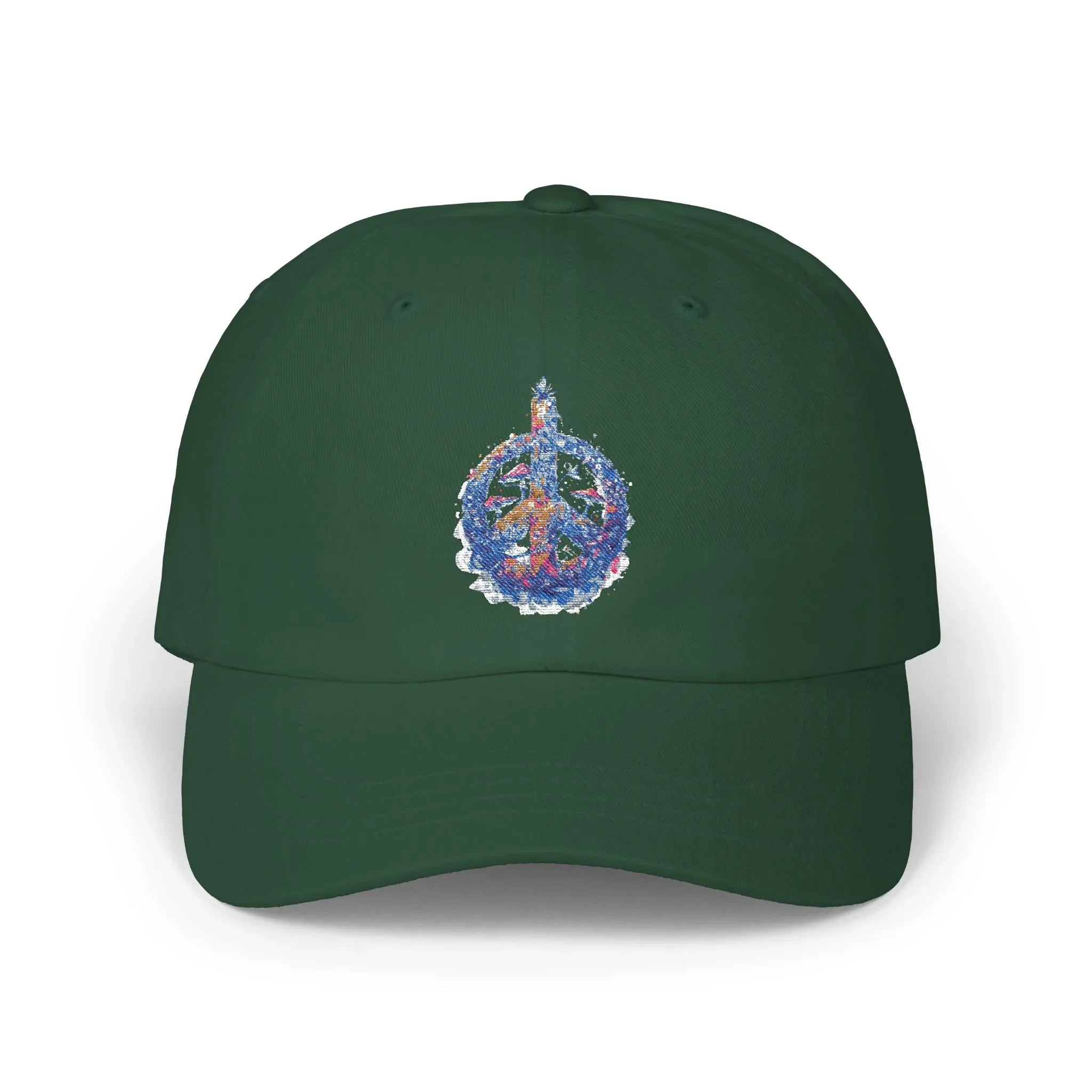Peace Sign Floral Dad Cap | Watercolor Flower Peace Hat - 250 USA Celebration